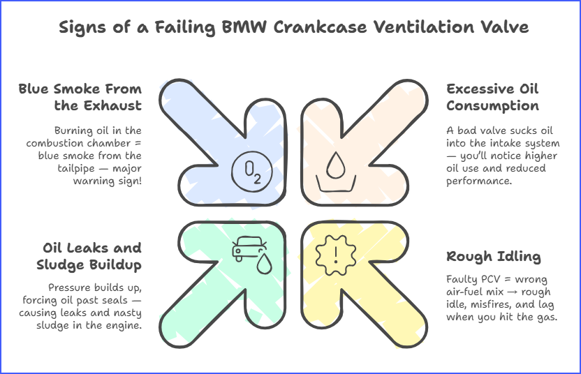 Signs of a Failing BMW Crankcase Ventilation Valve